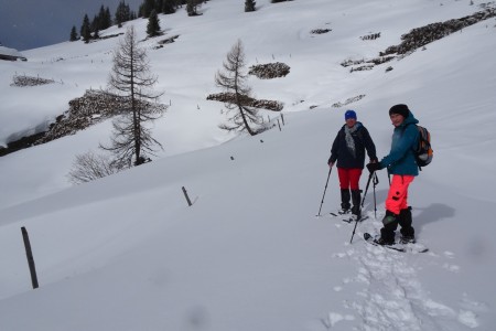 Schneeschuhwanderung mit Toni sen. im Gebiet der Breitenebenalm