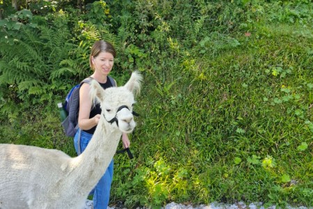 Alpakawanderung mit Karin