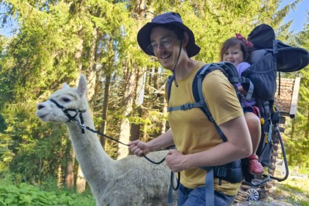 Alpakawanderung mit Karin