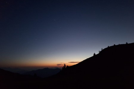 Sonnenaufgang Wanderung mit Matthias im Bereich der Loosbühelalm