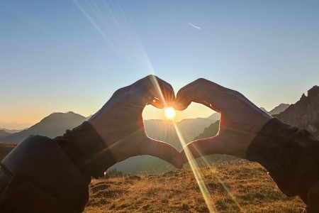 Sonnenaufgang Wanderung mit Matthias im Bereich der Loosbühelalm