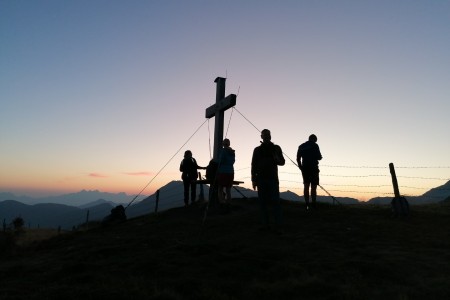 Sonnenaufgang Wanderung mit Matthias im Bereich der Loosbühelalm