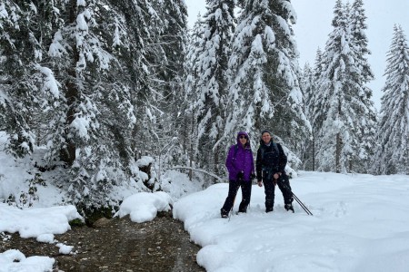 Schnee - Wanderung mit Toni im Bereich der Breitenebenalm