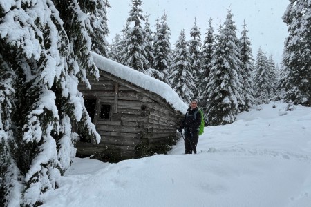 Schnee - Wanderung mit Toni im Bereich der Breitenebenalm