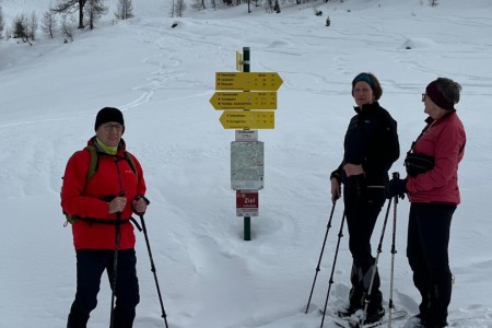 Geführte Schneeschuhwanderung mit Toni im Bereich der Breitenebenalm