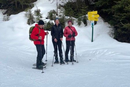 Geführte Schneeschuhwanderung mit Toni im Bereich der Breitenebenalm