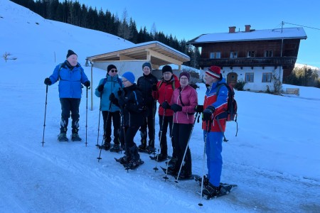 Schneeschuhwanderung mit Toni im Bereich der Grafenalm