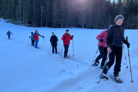 Schneeschuhwanderung mit Toni im Bereich der Grafenalm