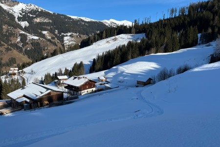 Schneeschuhwanderung mit Toni im Bereich der Grafenalm