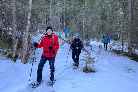 Schneeschuhwanderung mit Toni im Bereich der Grafenalm