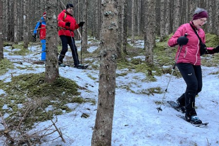 Schneeschuhwanderung mit Toni im Bereich der Grafenalm