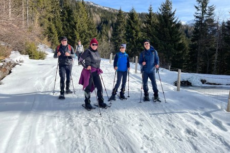 Schneeschuhwanderung mit Toni im Bereich der Breitenebenalm