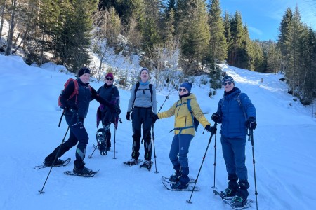 Schneeschuhwanderung mit Toni im Bereich der Breitenebenalm