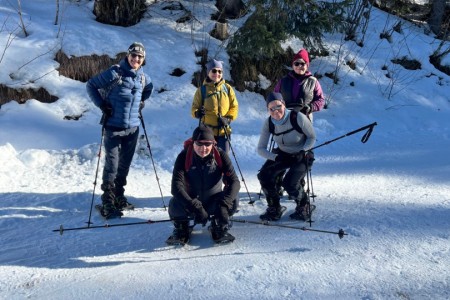 Schneeschuhwanderung mit Toni im Bereich der Breitenebenalm