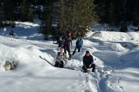 Schneeschuhwanderung mit Toni im Bereich der Breitenebenalm