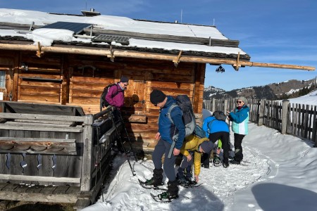 Schneeschuhwanderung mit Toni sen. zur Saukaralm