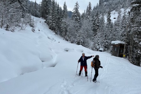 Schneeschuhwanderung mit Toni sen. zur Breitenebenalm