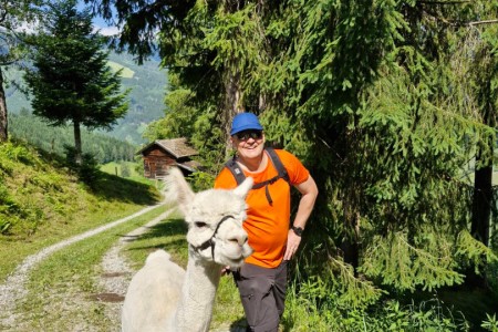 Alpakawanderung mit Karin