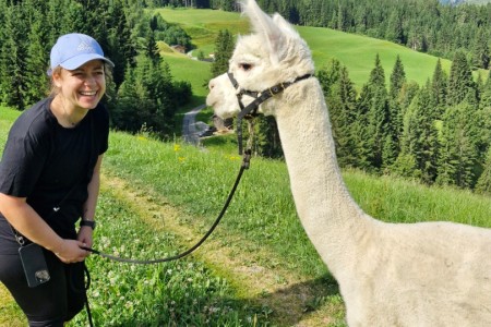 Alpakawanderung mit Karin