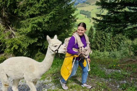 Alpakawanderung mit Karin