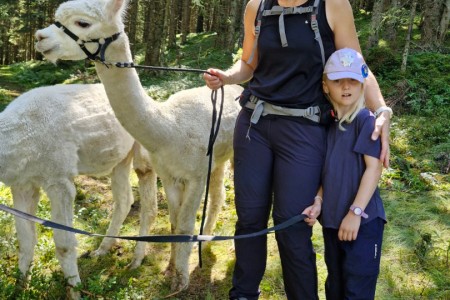 Alpakawanderung mit Karin