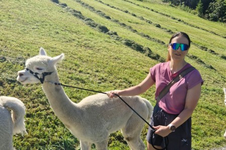Alpakawanderung mit Karin