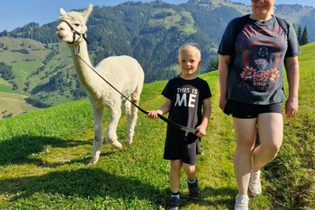 Alpakawanderung mit Karin