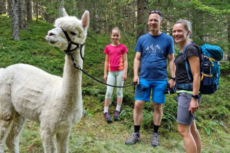 Alpakawanderung mit Karin