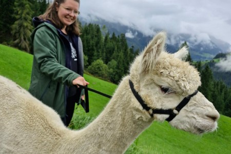 Alpakawanderung mit Karin