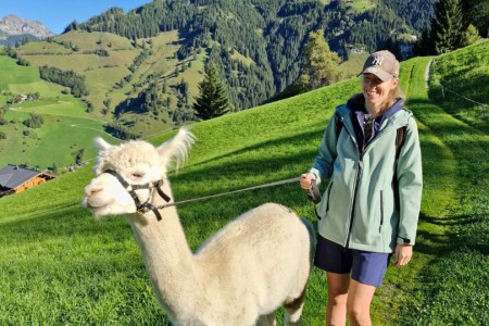 Alpakawanderung mit Karin