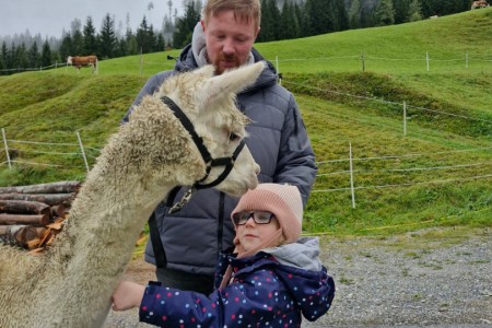 Alpakawanderung mit Karin