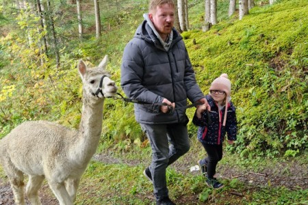 Alpakawanderung mit Karin