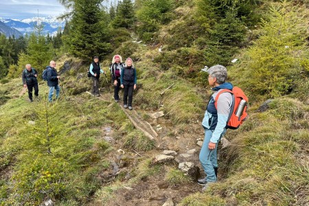 Wanderung mit Toni sen. im Gebiet der Breitenebenalm