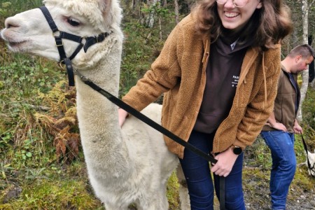 Alpakawanderung mit Karin