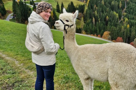 Alpakawanderung mit Karin